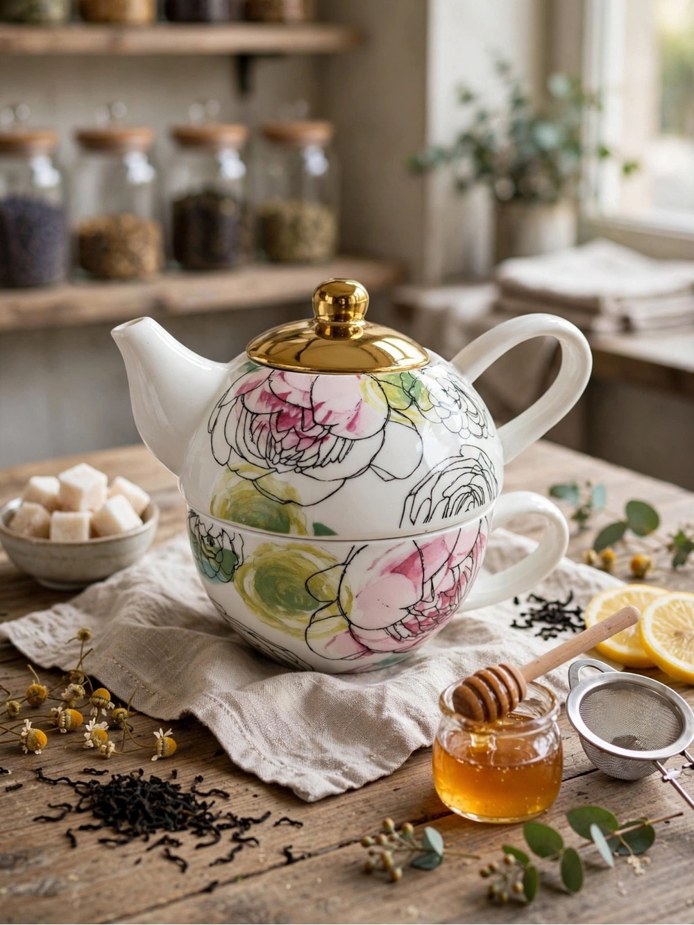 Ciroa Peony Tea for One Set